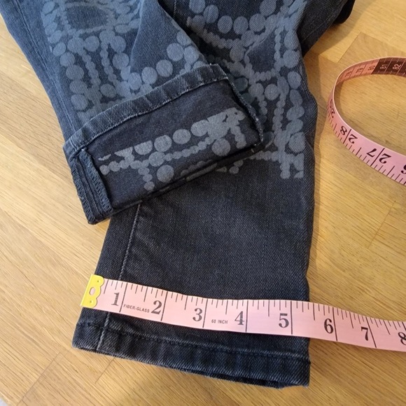 🔴 3/$25 Current Elliott Marni The Night Pearl Print Y2K Skinny Jean 27 - Picture 14 of 15